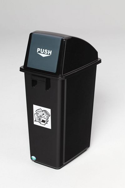 Collecteur de déchets recyclables VAR KS 58 litres, noir / trappe d'insertion gris, 3545