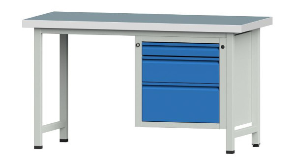 Établis ANKE Établi combiné, modèle 710 E, 1500 x 700 x 850 mm, RAL 7035/5012, UBP 50 mm, 510.529