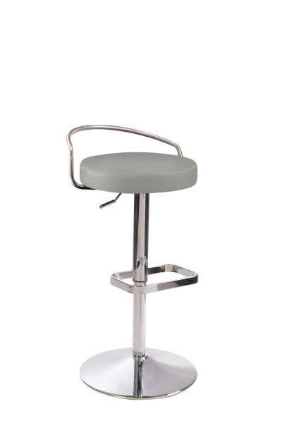 Mayer Sitzmöbel , structure chromée mate avec dossier, assise rembourrée, gris, 1201_26484