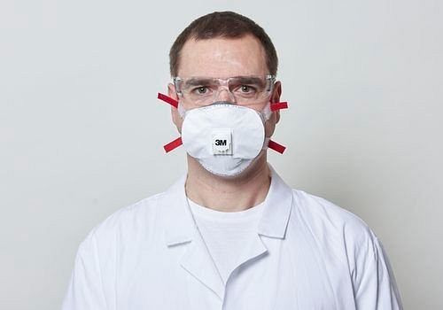 Masque respiratoire 3M Premium 8835+, niveau de protection FFP3D, UE : 5 pièces, 149-215