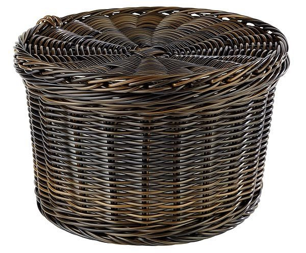 Corbeille à œufs APS, Ø 26 cm, hauteur : 17 cm, polypropylène, noir/marron, avec fil en acier inoxydable dans le bord, pour environ 20 œufs, 40299