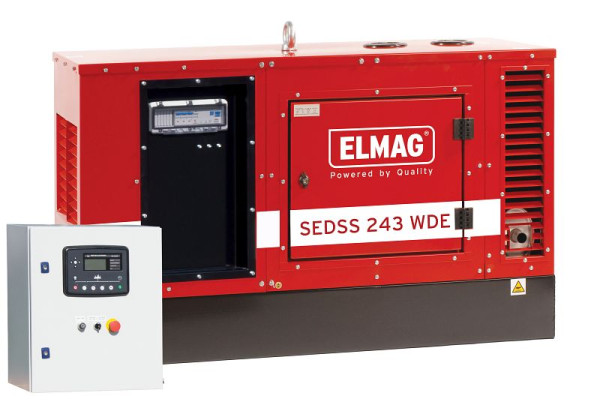 Ensemble complet d'alimentation de secours ELMAG SEDSS 243WDE-ASS avec générateur DIESEL avec moteur KUBOTA V1505, 00549
