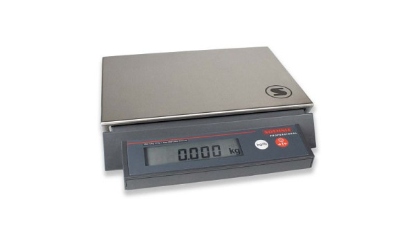Balance compacte Soehnle, charge maximale : 30 kg, incrément de chiffres : 5 g, 210 x 295 mm, IP65, 9115.30.001