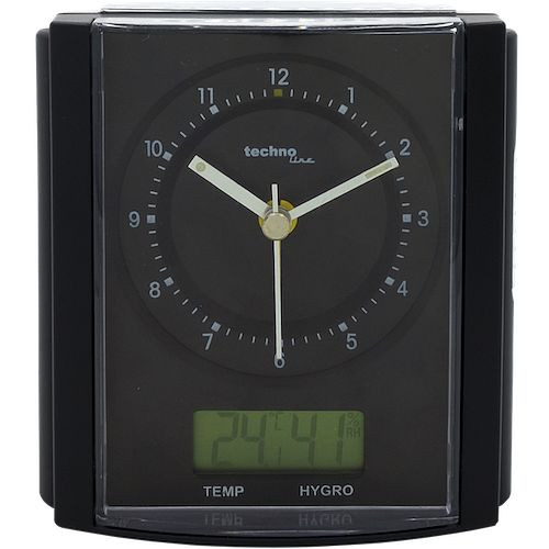 Réveil radio-piloté Technoline sans tic-tac, dimensions : 105 x 108 x 53 mm, WT 770