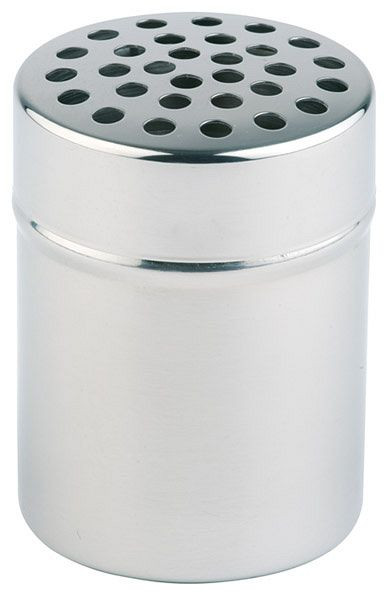 APS shaker à fromage et à épices, Ø 5,5 cm, hauteur : 7,5 cm, récipient en acier inoxydable, couvercle anti-poussière en PP, avec trous d'environ Ø 5 mm, 00775