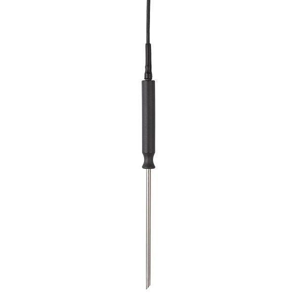 Thermomètre à résistance JUMO, câble 4m, poignée, 1xPt100 dl, 4x100mm, -50 à + 260°C, pointe de mesure coudée, poignée droite en PEEK, 00523235