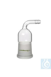 Pièce de transition Rettberg, douille NS 19/26 à olive 8 mm, avec tube coudé, verre borosilicaté 3.3, 107000444