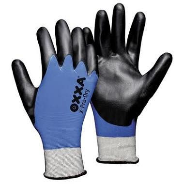 Gant OXXA X-Pro-Dry noir/bleu, UE : 12 paires, taille : 10, 15130010