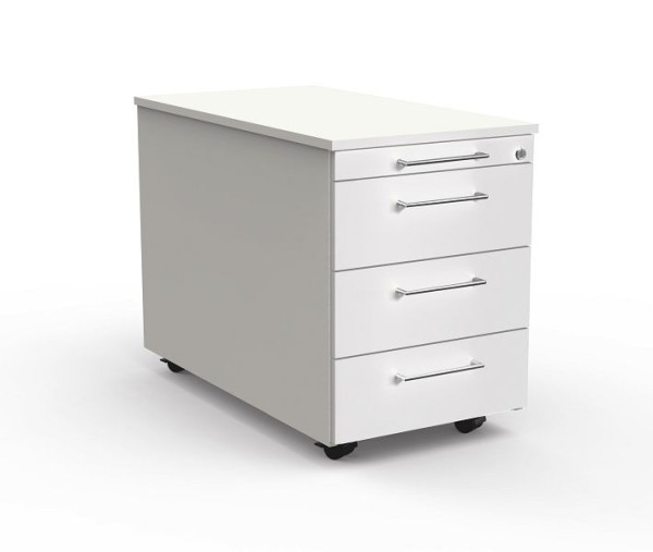 Conteneur roulant Kerkmann avec serrure centrale, 1 tiroir, Artline, L 420 x P 800 x H 540 mm, blanc, 12747710