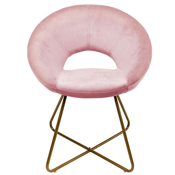 HOME DELUXE chaise en velours SELESA - rose, 35703
