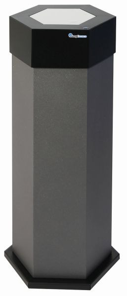 poubelle pivotante Blunt Sixco 1, fer mica DB 703, 830x325x375 mm (HxLxP), 560-045-03