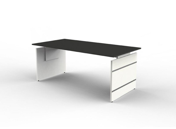 Bureau d'appoint Kerkmann réglable en hauteur, forme 4, L 1800 x P 800 x H 680-760 mm, anthracite, 114427.1