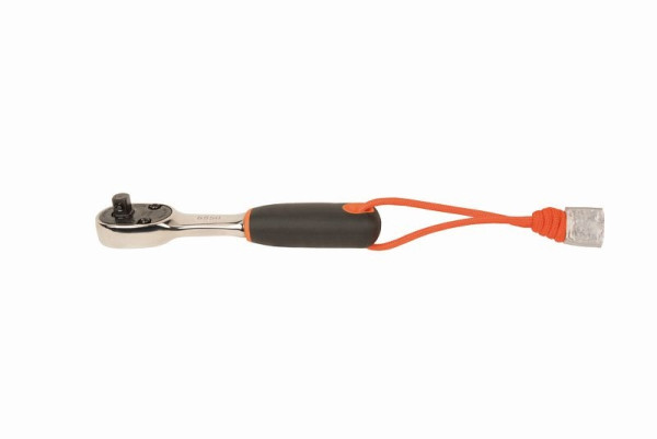 Cliquet Bahco 1/4", 72 dents, angle de retour 5° avec cordon de sécurité Dyneema, TAH6950