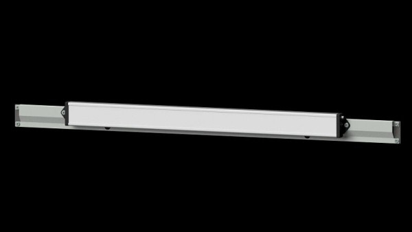 Structure du système d'éclairage pour établi ANKE, 1045 x 85 x 35 mm, RAL 7035, éclairage système à LED pour établis 1500 mm, 960.952