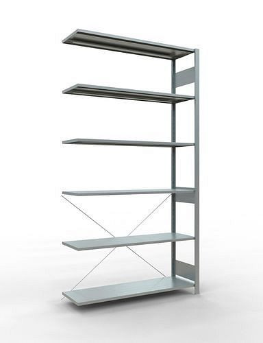 Rayonnage à étagères Schulte, panneau supplémentaire, 6 niveaux de rangement, traverse, charge du compartiment 150 kg, 1306 x 436 x 2500 mm, 278714