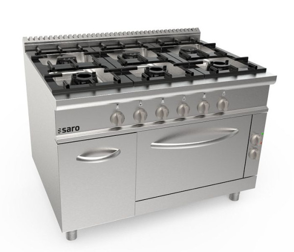 Cuisinière à gaz Saro + four électrique 6 feux LQ, 423-8030