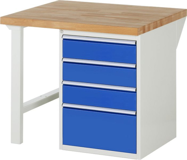 Etabli RAU série 7000 - conception modulaire, 4 x tiroirs, 1000x840x900 mm, 03-7510A1-109B4S.11