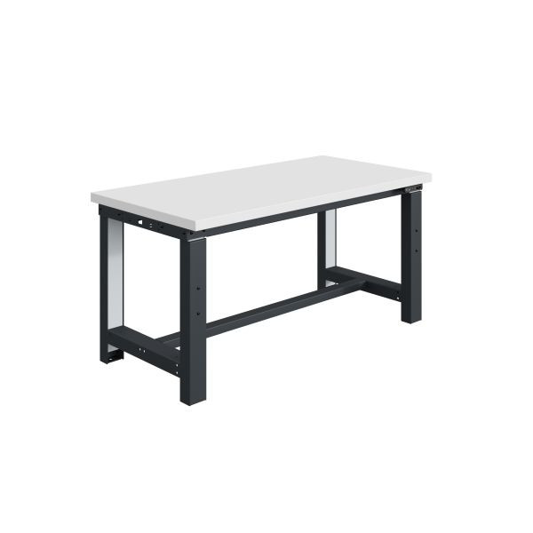 Etabli SOFAME SI, réglable en hauteur électriquement, 1200 x 750 x 730 à 1230 mm, plan de travail RESITOP stratifié 30 mm, gris anthracite RAL 7016, W010010841GA