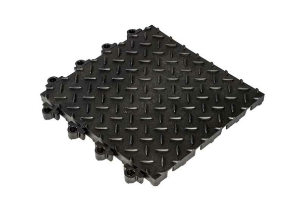 Notrax Diamond Flex Lok Tapis de travail en carrelage solide Ergonomie Anti-fatigue Zones sèches Systèmes de prise 621T, 621S1212BL