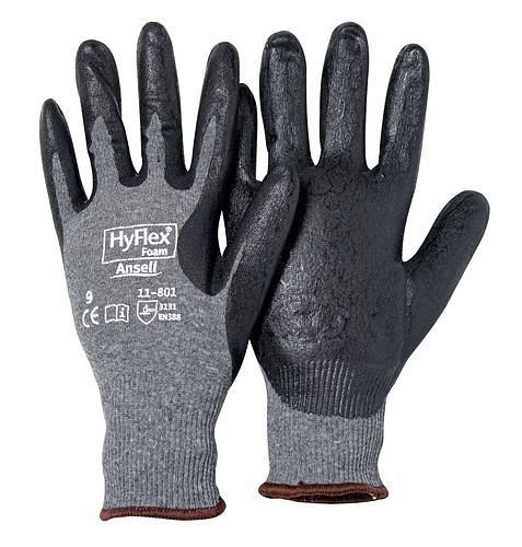 Gant de mécanicien Ansell Hyflex Foam, cat II, taille 9, unité centrale : 12 paires, 180-537
