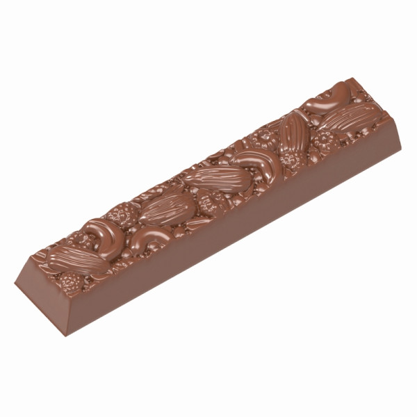 Moule à chocolat Schneider - barre de muesli, 275 x 135 x 24 mm / 116,5 x 22,5 x 15 mm, 37,7 g, 1 x 8 pièces, 421872