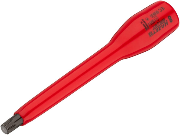 Douille tournevis Hazet, carré creux 10 mm, profil multident interne XZN, M8, version longue, 8808LG-8KV