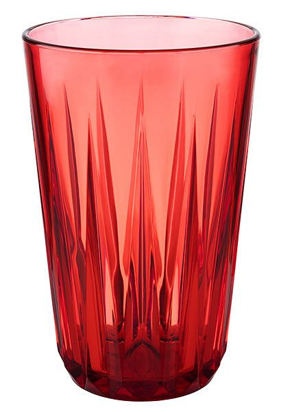 Gobelet APS -CRYSTAL-, Ø 8 cm, hauteur : 12,5 cm, Tritan, 0,3 litre, couleur : étoile rouge (rouge), lot de 48, 10511