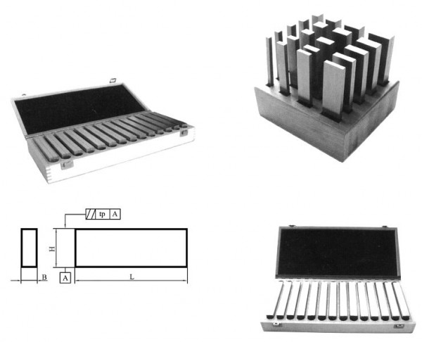Supports parallèles MACK 150 x 10 mm, 14 paires dans une boîte en bois, 13-PUS-150/10