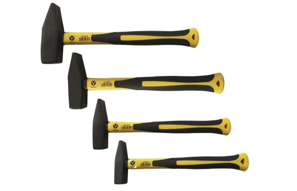 VaGo-Tools professionnel 4 pièces marteau de serrurier manche en fibre de verre marteau 300g 500g 800g 1000 g, 233-903/905/908/910 chacun 1_nv