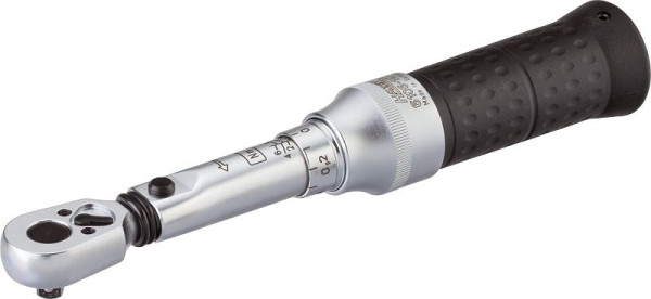 Clé dynamométrique Hazet, Nm min-max : 1 - 6 Nm, tolérance : 4 %, carré plein 6,3 mm (1/4 pouce), 6106-1CT