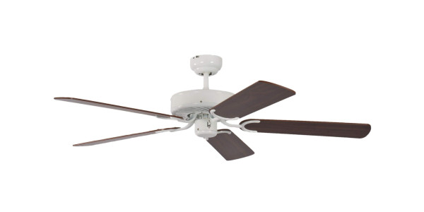 Ventilateur de plafond Pepeo Potkuri blanc / noyer 132 cm avec chaînette, 13312010132v1
