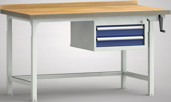 Etabli professionnel hydraulique KLW - 1500 x 800 x 750 - 1050 mm L x P x H, WPHL05-15M45-E3D01