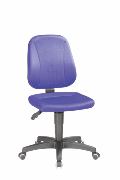bimos Unitec avec roulettes et tissu bleu, hauteur d'assise 440-620 mm, 9653-CI02