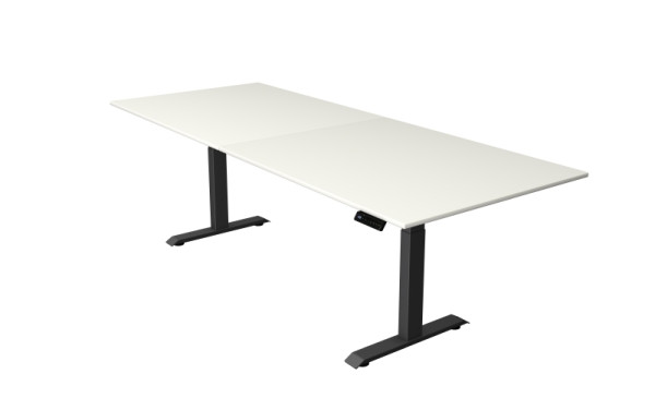 Kerkmann table debout/assise Move 4 nouveau 250 x 100 cm structure anthracite, plateau blanc, 10081210