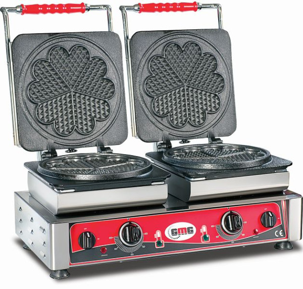 Gaufrier GMG Amore-L, 2x (Ø 21m), plaque de cuisson interchangeable, très facile à monter, 50° à 300°C, facile à nettoyer, WE-21L