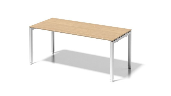 Bureau Bisley Cito, structure en U réglable en hauteur 650-850 mm, H 19 x L 1800 x P 800 mm, érable/blanc signalisation, DUH1808MP396