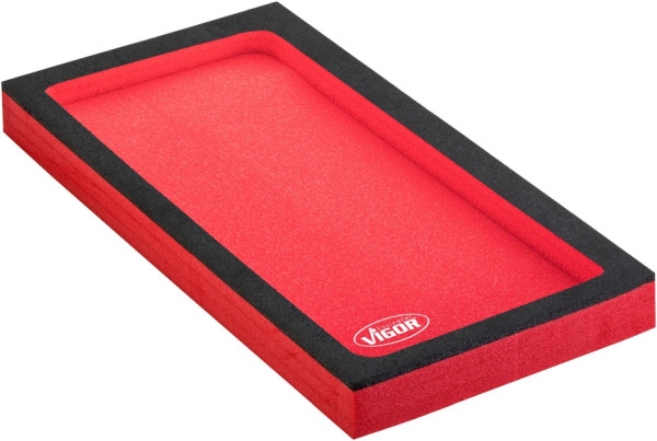 VIGOR insert en mousse souple bi-composant, avec compartiment vide, insert en mousse souple vide, avec découpe (compartiment vide), taille S, V5009