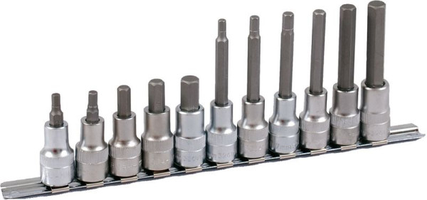 Jeu de douilles 1/2" Projahn sur rail 11 pièces hexagone, 4234