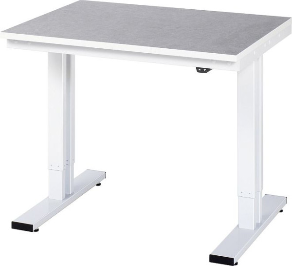 Table de travail RAU série adlatus 300 (réglable en hauteur électriquement), plan de travail avec revêtement linoléum/universel, 1000x720-1120x800 mm, 08-WT-100-080-L