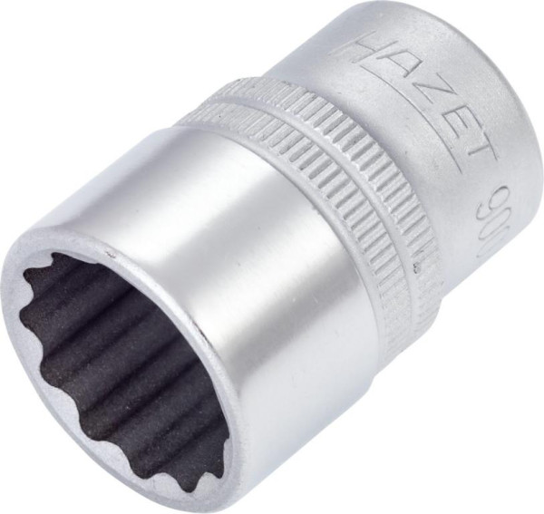 Douille Hazet, Bi-Hex, carré creux 12,5 mm (1/2"), profil de traction extérieur double hexagonal, 3/4", 900AZ-3/4