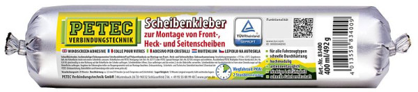 Adhésif Petec pour fenêtre, sac tubulaire, 400 ml, VE: 12 pièces, 83400