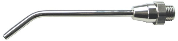 Rallonge ELMAG courbée (laiton nickelé), tube Ø5mm, buse Ø3mm, 110mm, AG M12x1,25, pour soufflettes, 32505
