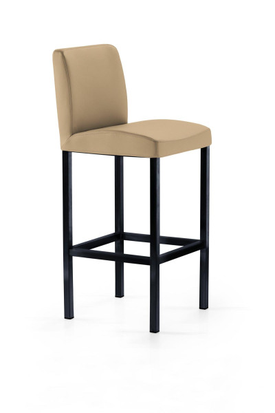 Tabouret Mayer Sitzmöbel , structure noire, coque d'assise rembourrée, hauteur d'assise 65 cm, capacité de charge jusqu'à 150 kg, beige, 1154_03_30488