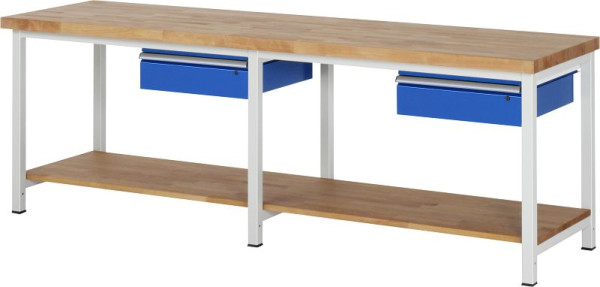 Etabli RAU série 8000 - modèle 8001A7, L2500 x P700 x H840-1040 mm, 03-8001A7-257B4H.11