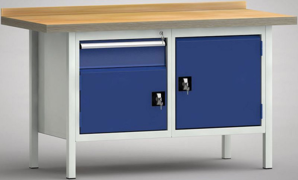 Etabli standard KLW - 1500 x 700 x 840 mm L x P x H, WS177N-1500M40-E7027