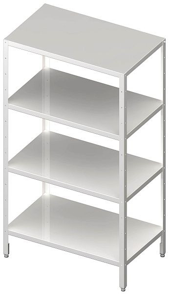Rayonnage Stalgast avec étagères lisses réglables en hauteur, 1000x400x1800 mm, à monter soi-même, DRL10403