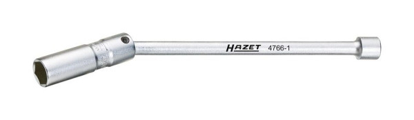 Clé à bougie Hazet, carré creux 10 mm (3/8 pouce), profil hexagonal, 16 mm, 5/8", longueur totale : 270 mm, 4766-1