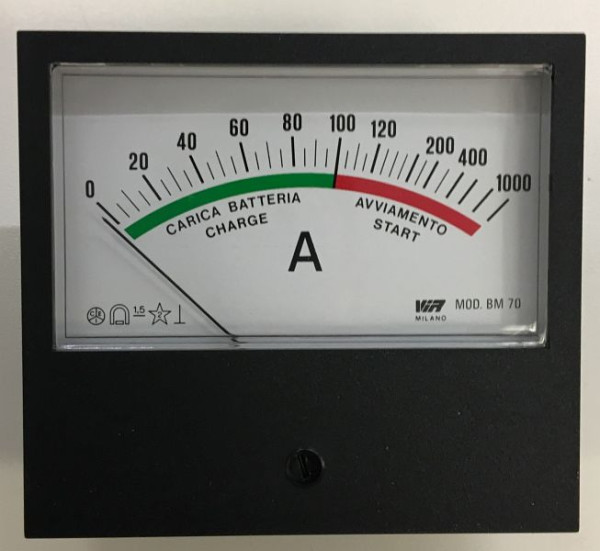 Ampèremètre ELMAG 0-1000 A, 95x85mm pour EUROSTART 2000, 9505374