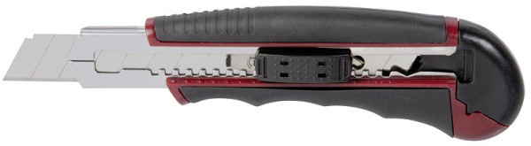 Couteau sécable Kraftwerk ergokraft 18 mm, dans un boîtier en plastique ergonomique avec zone de préhension souple et guide-lame en acier inoxydable, 3312