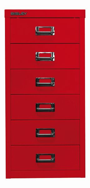 Bisley MultiDrawer ™, série 29, A4, 6 tiroirs, rouge cardinal, L296670